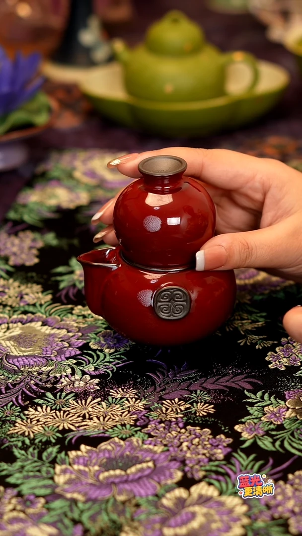 故宫红葫芦一壶两杯·········