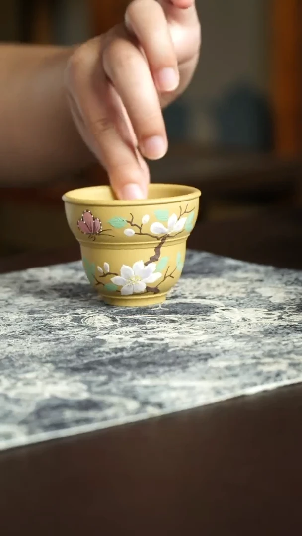 茶杯紫砂57号宜兴紫砂原矿作品葫芦杯
