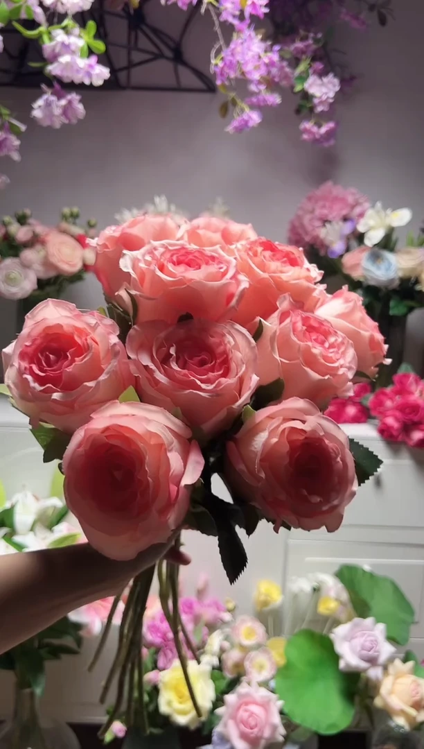 10枝粉色洛神花花（瑕疵不售后）