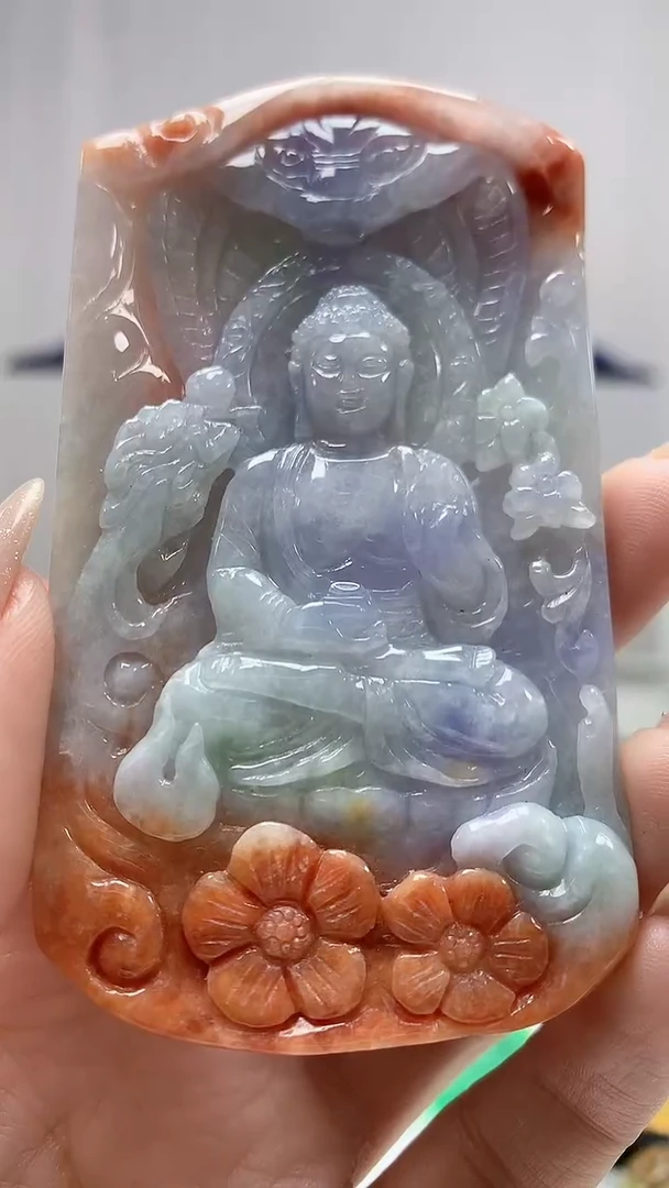 定制翡翠未镶嵌5060DD-毛货挂件107