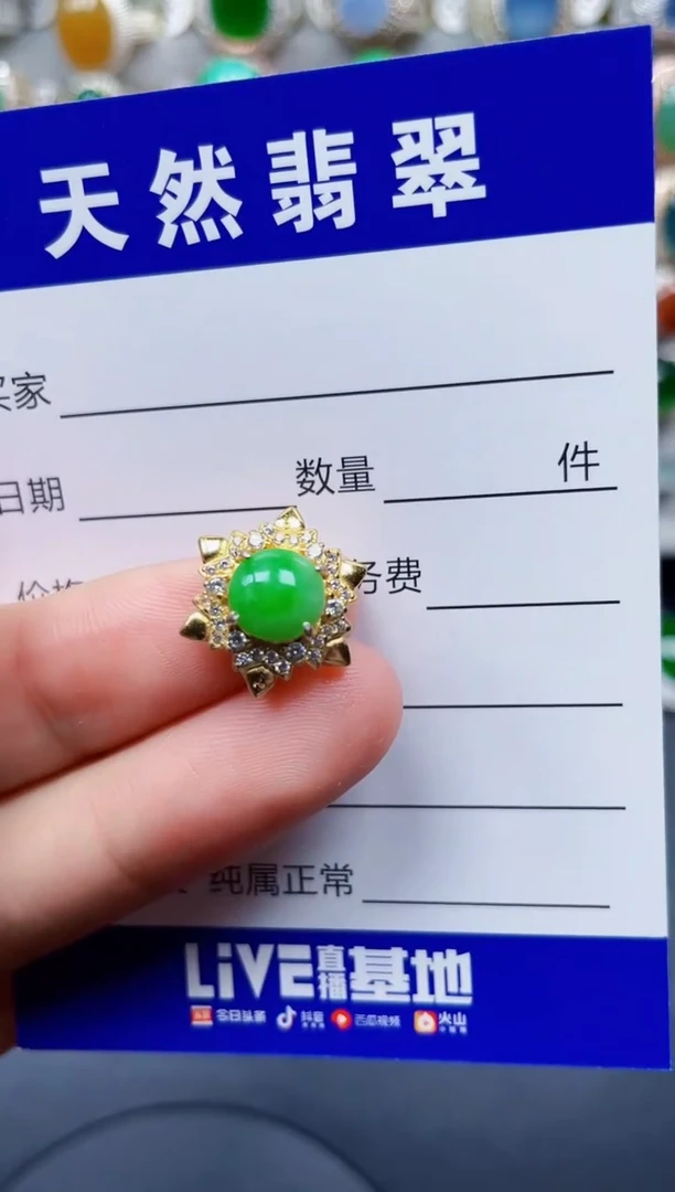 颈饰银S925镶嵌翡翠137