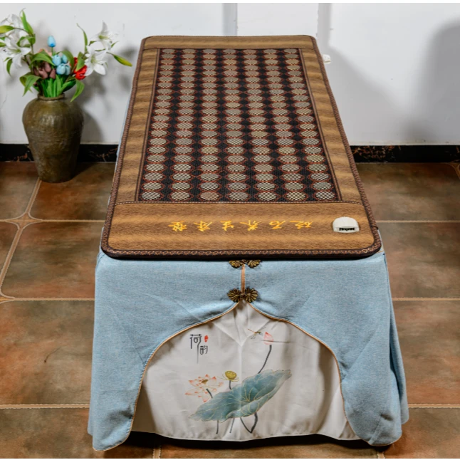 泗水砭石大正玄黄砭石单人加热床垫0.8*1.9