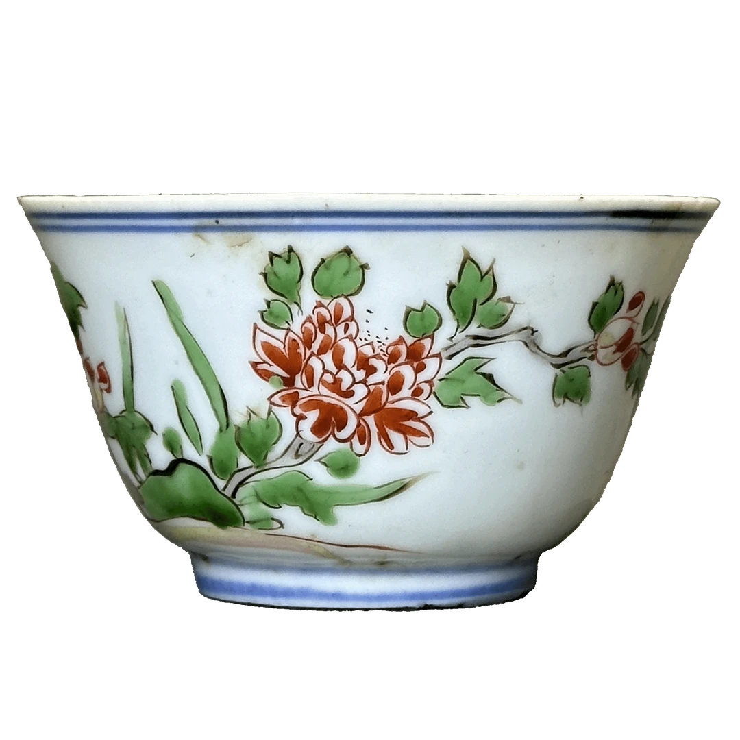 25201392y五彩花卉纹杯