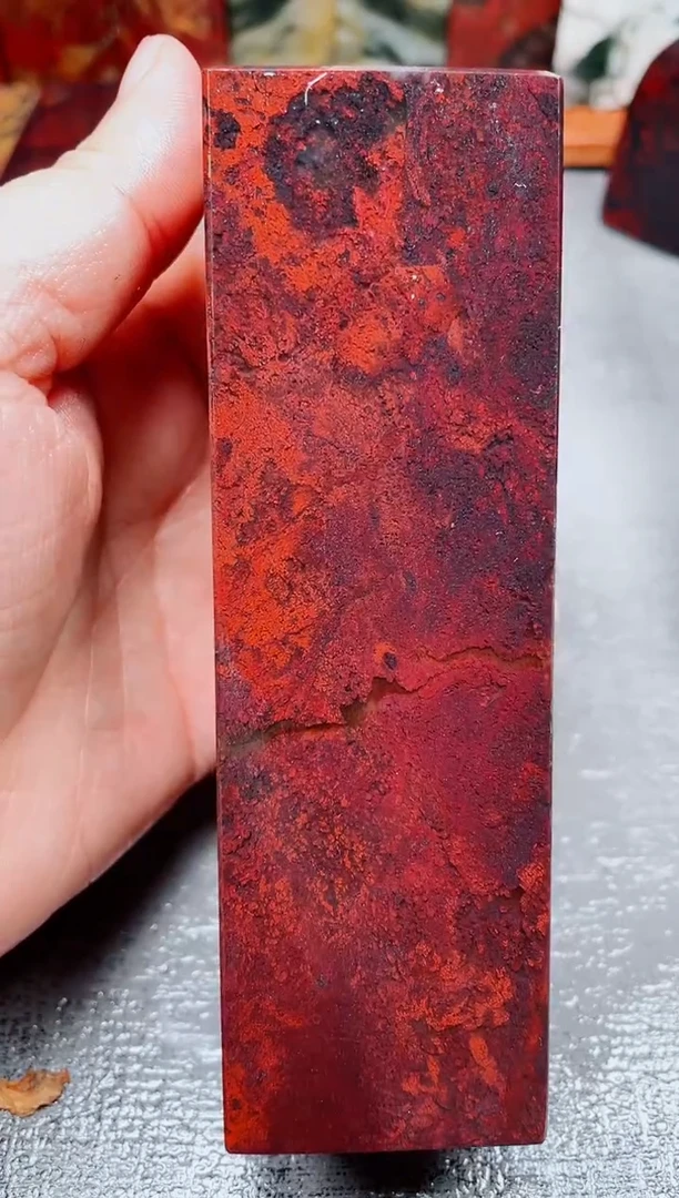 玉桂林鸡血玉素章--40