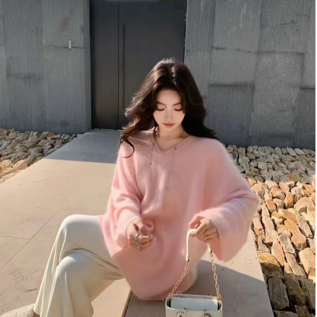 【安安家201-300】2026新款山羊绒拉绒羊毛宽松厚感套头开衫