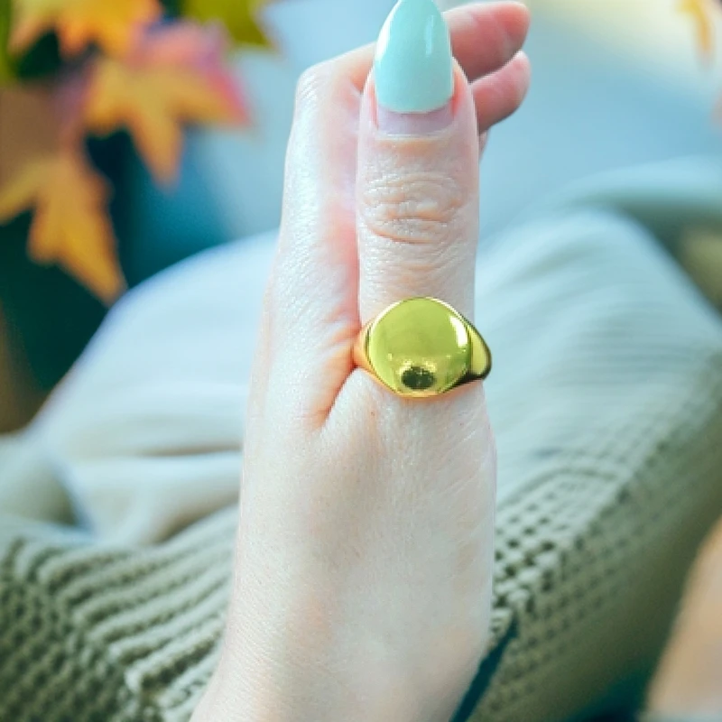 铜合金戒指 铜合金戒指新款戒指爆款白搭指环金色时尚百搭精美