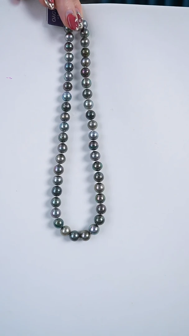 【闪购商品】海水珍珠颈饰银S925镶嵌8.5-10.4mm 大溪地项链