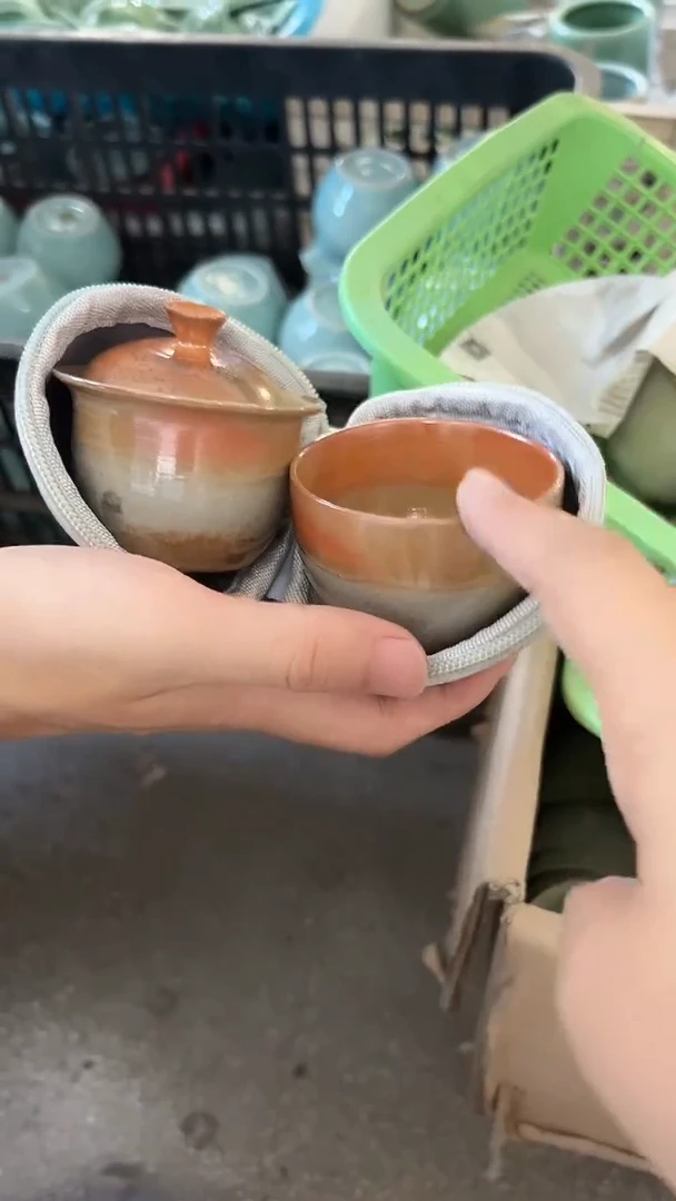 龙泉云间青瓷小米茶器