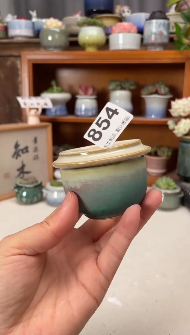 瓷片854知木小芳花盆
