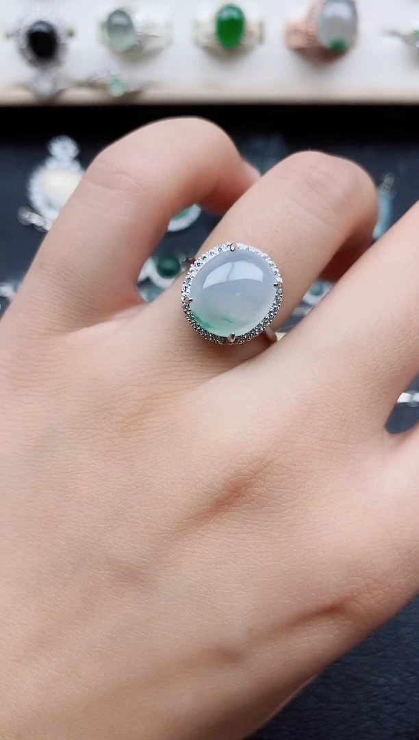 【闪购商品】翡翠戒指银S925镶嵌11111