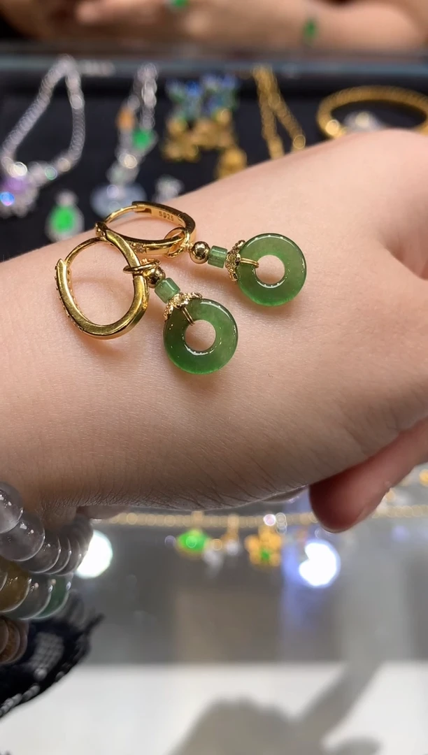 翡翠未镶嵌耳饰A146|580