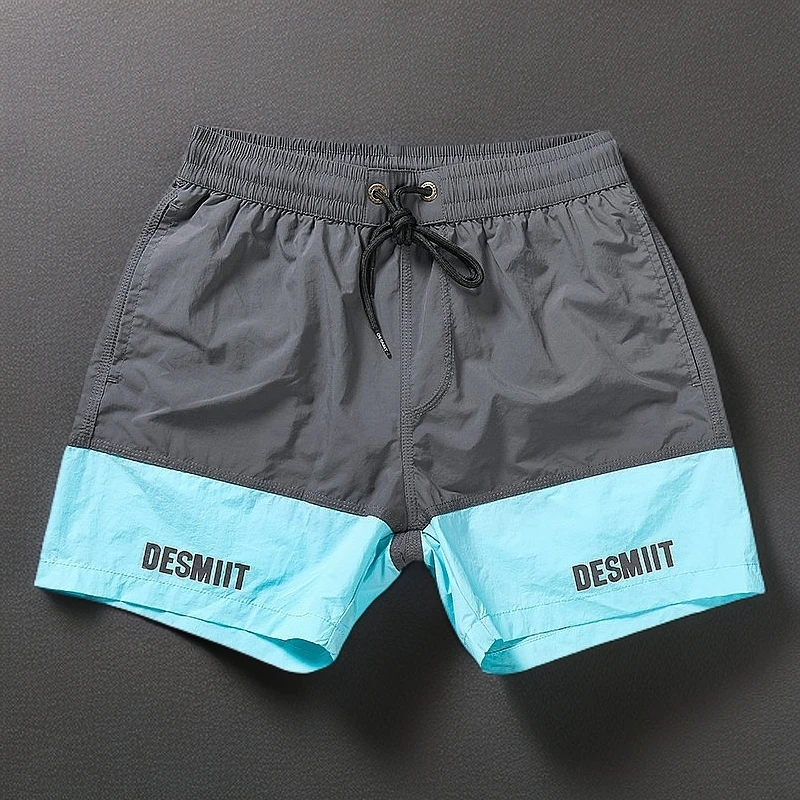 休闲高档短裤男士夏季薄款速干沙滩裤外穿时尚健身运动跑步三分裤