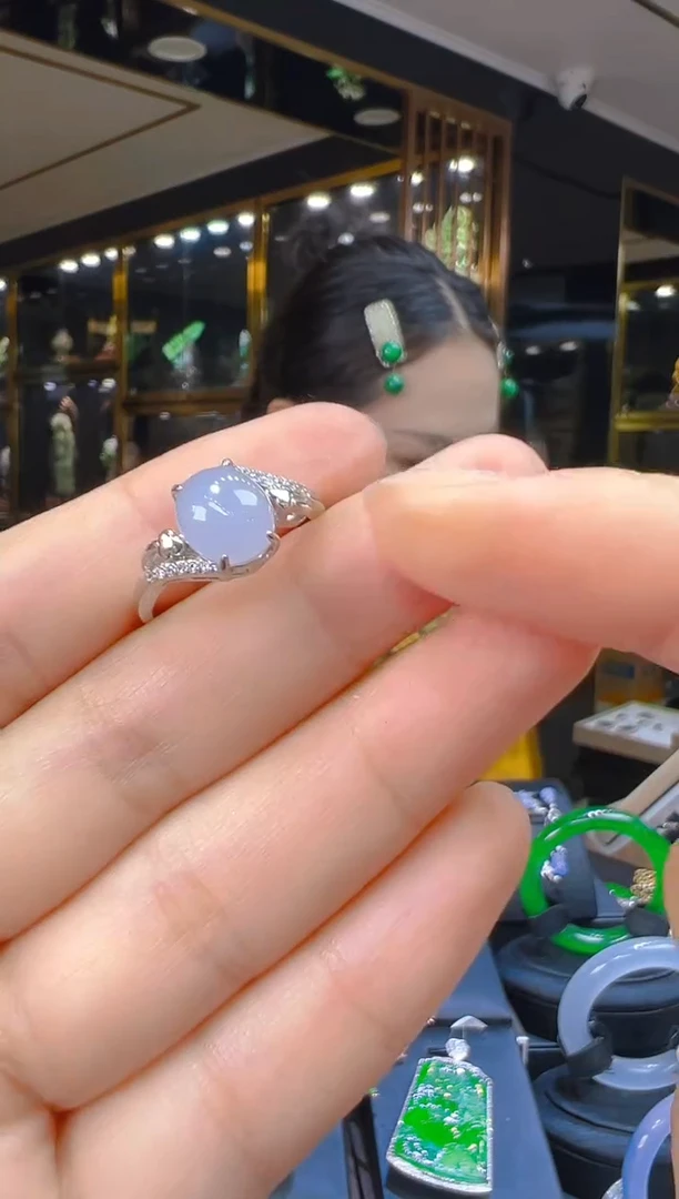 翡翠戒指银S925镶嵌127（多样性发其一）