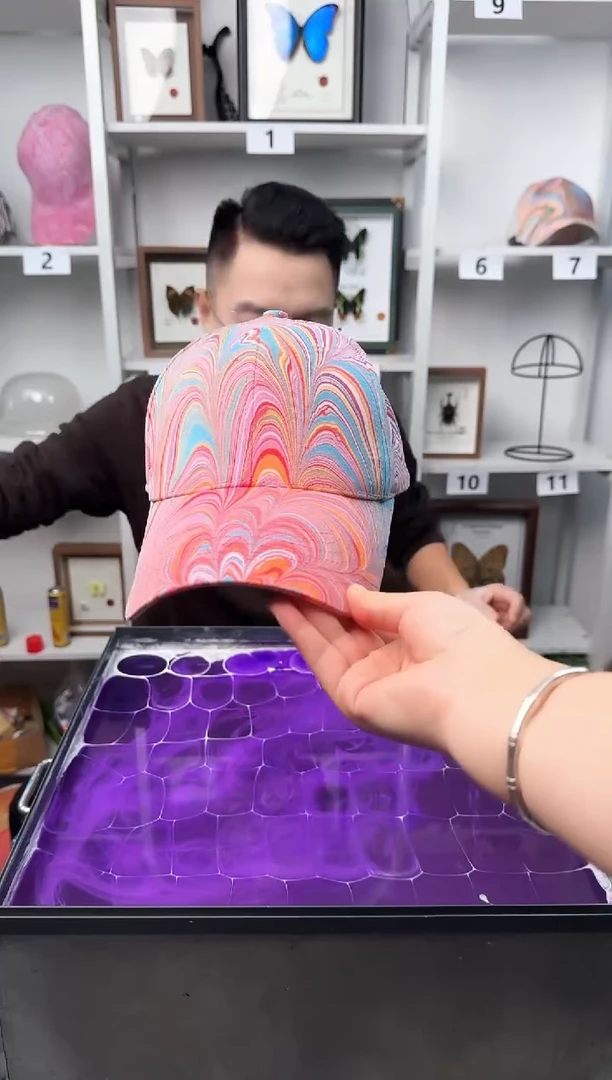 纯棉成人款贝壳纹水拓帽