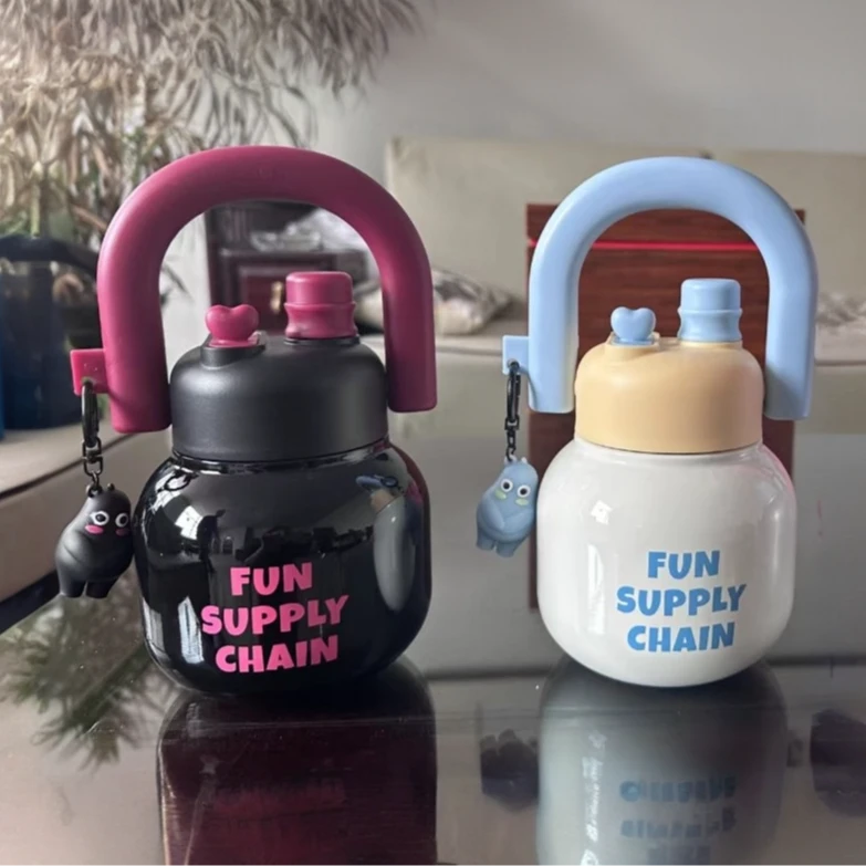 新款800ML高颜值大容量拎拎壶双饮口茶仓花茶果茶杯便携夏季学生