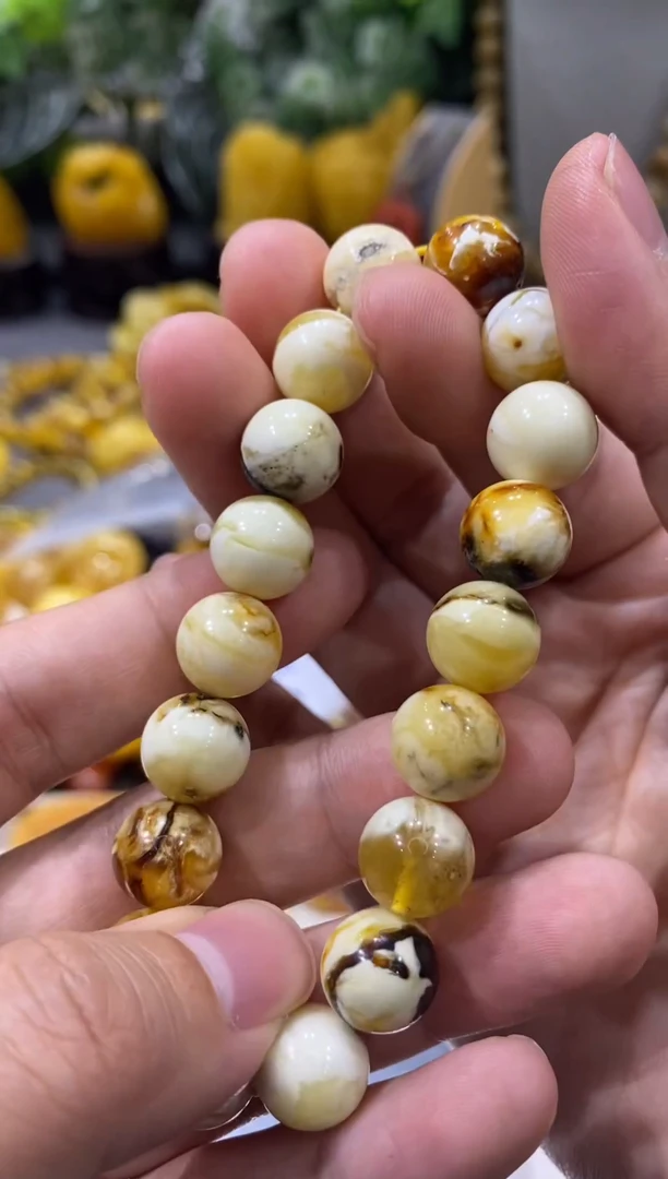 【闪购商品】蜜蜡手链未镶嵌奥利奥手串