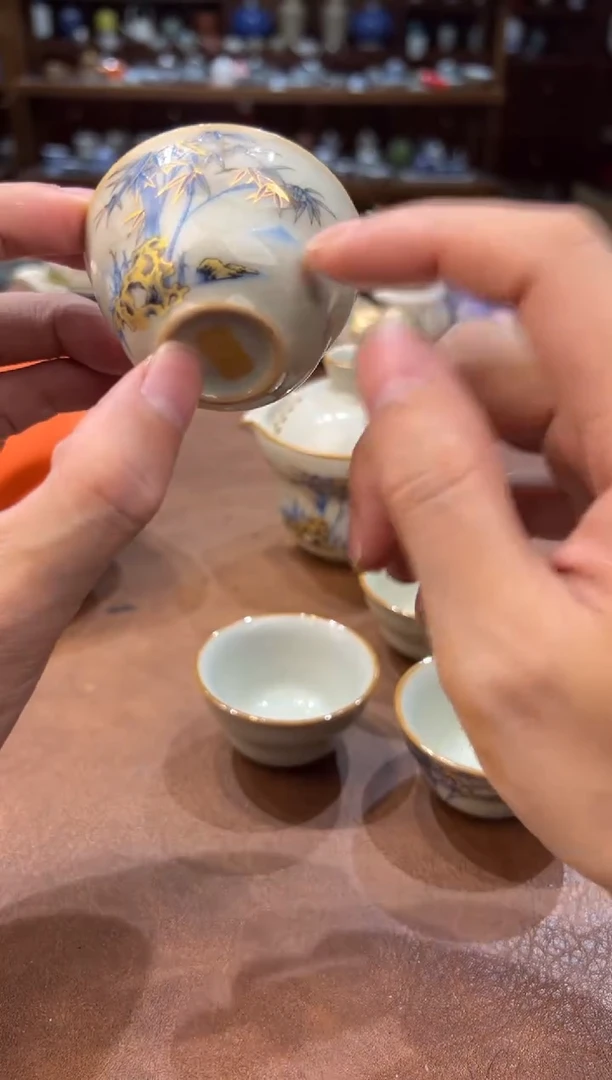 真的很便宜超好看会开片的旅行茶具