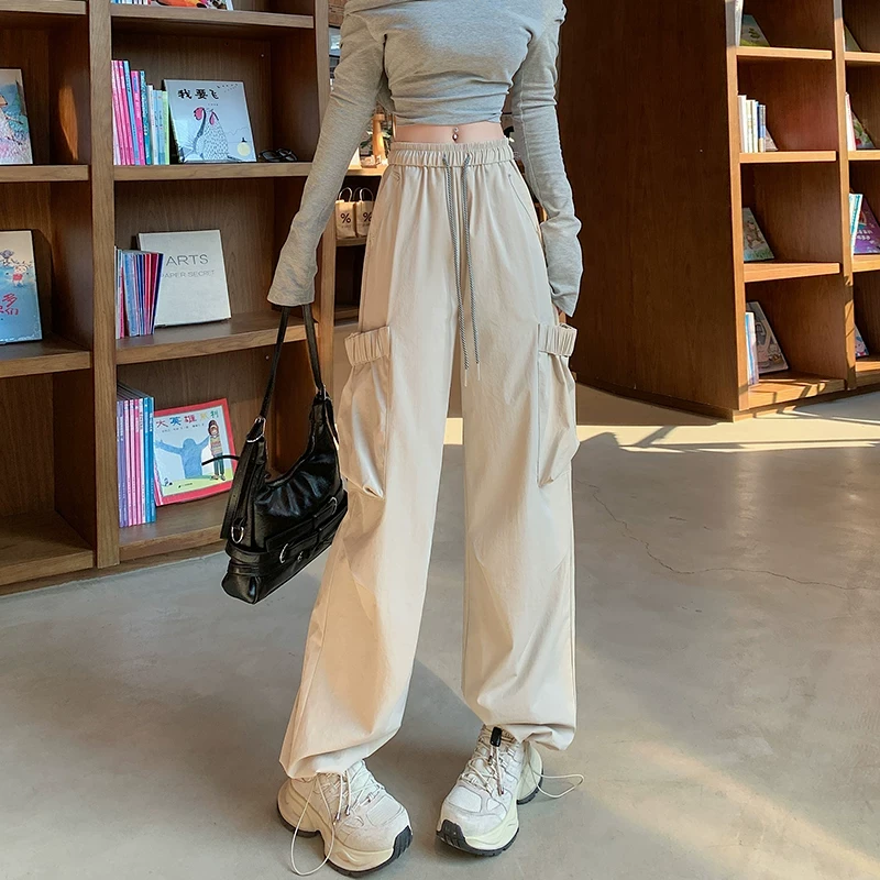 法式复古阔腿裤女秋冬加厚慵懒风垂感软糯休闲直筒裤