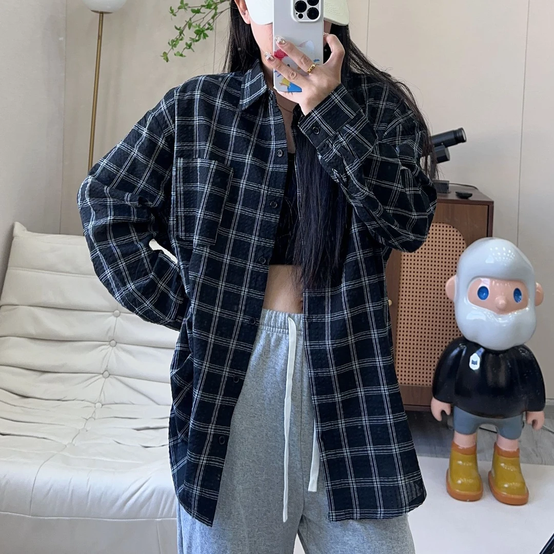 JOYER【复古格子】美式复古宽松男友风格子衬衫