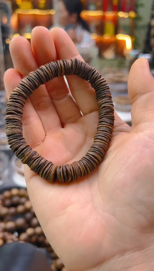 沉香手串棋楠沉水片珠单圈多样性发一条