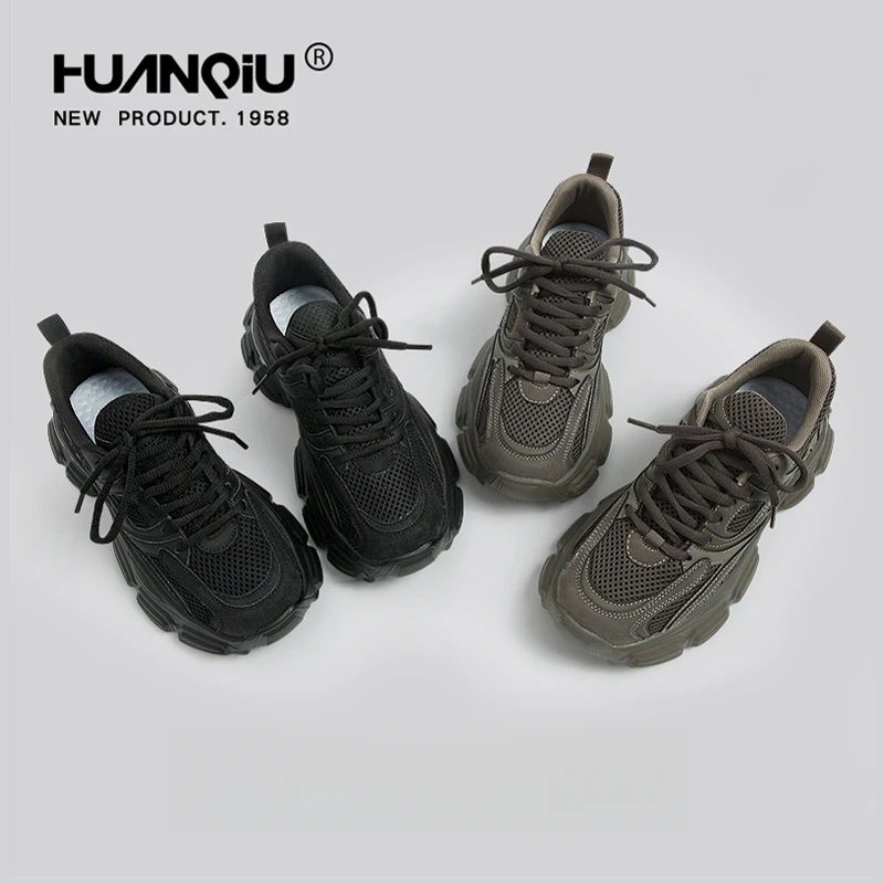 环球2025年夏季新款厚底黑色鞋子女ins潮牌百搭秋季网红运动潮鞋