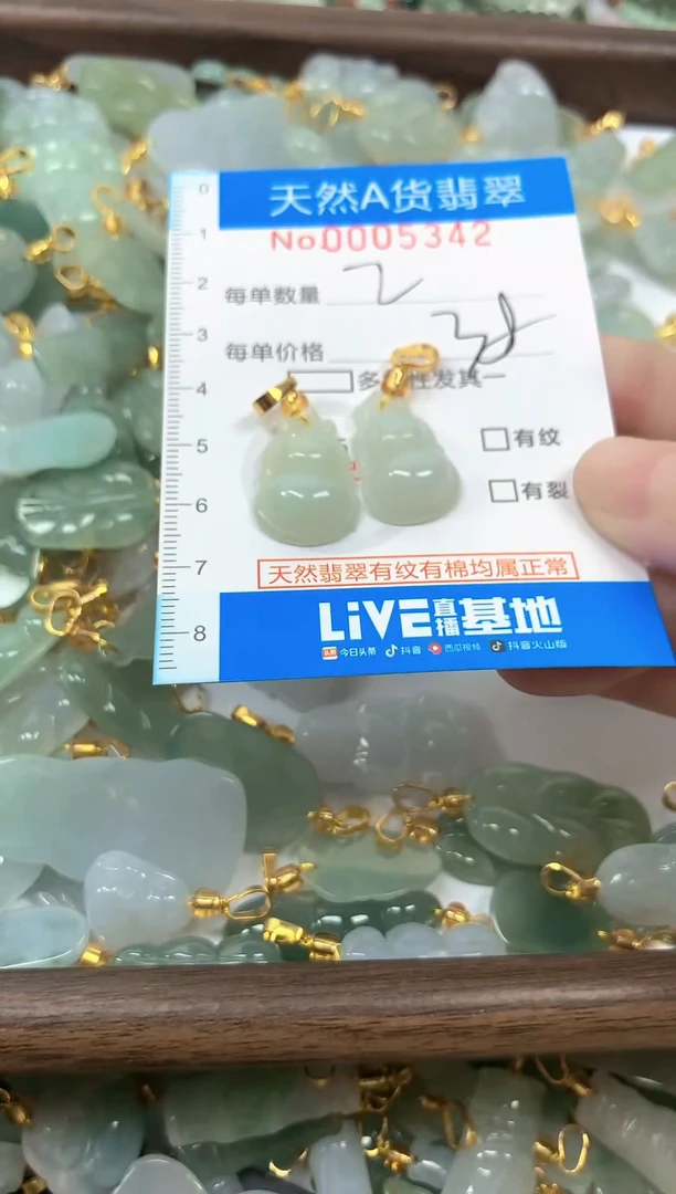 颈饰未镶嵌翡翠净货挂件-5342