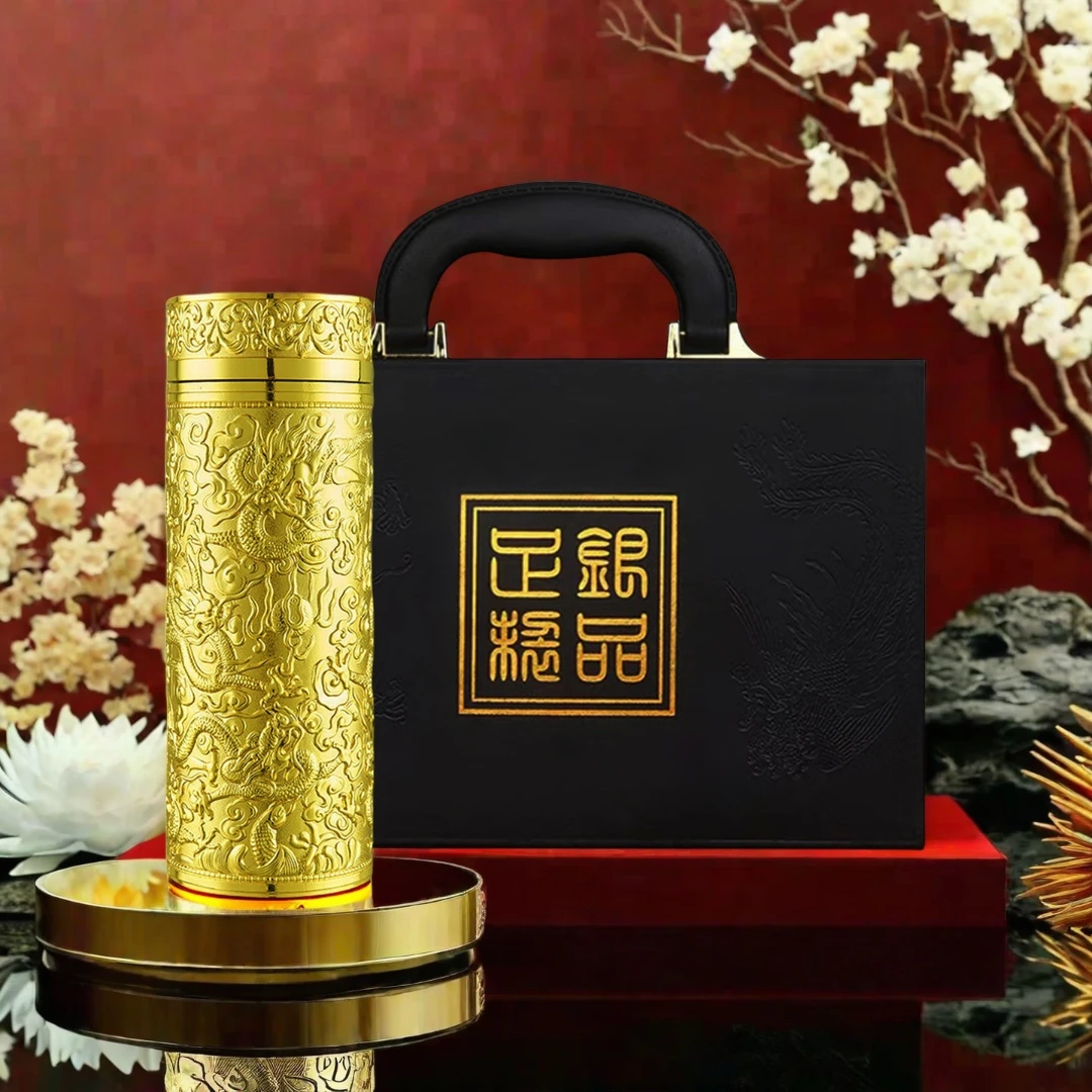 九龙杯水杯创意商务茶杯子银杯子大气隔热高端高档礼品送礼保温杯