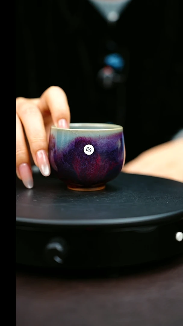 千***天68#原矿钧瓷炉钧釉龙蛋杯