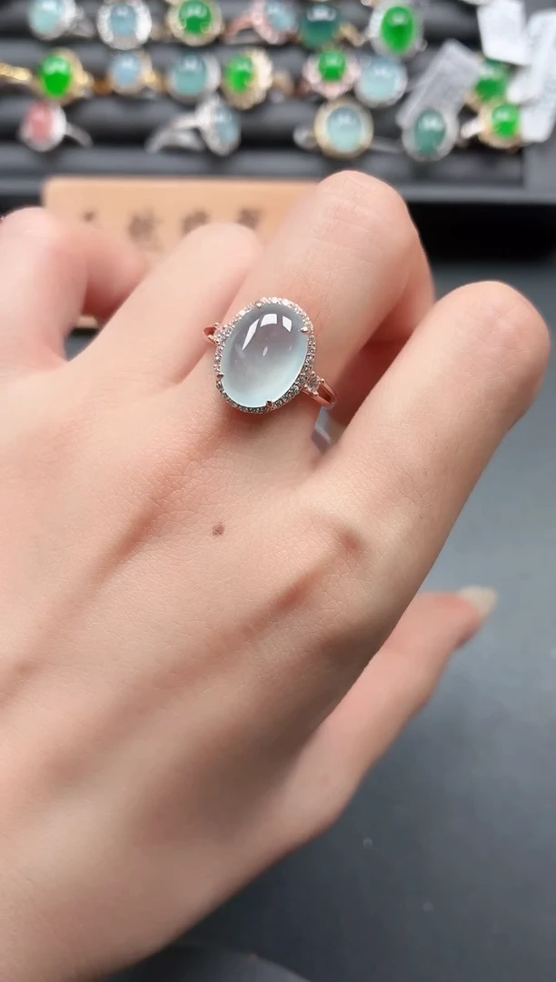 银S925镶嵌戒指翡翠11111