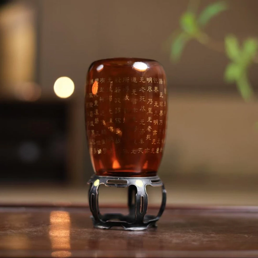 纳兰-心经烛台桌面装饰摆件茶道零配（古篱S0112）