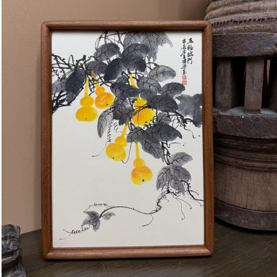 《五福临门》23×32花鸟装饰画