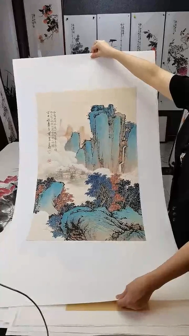 青绿山水68*46cm