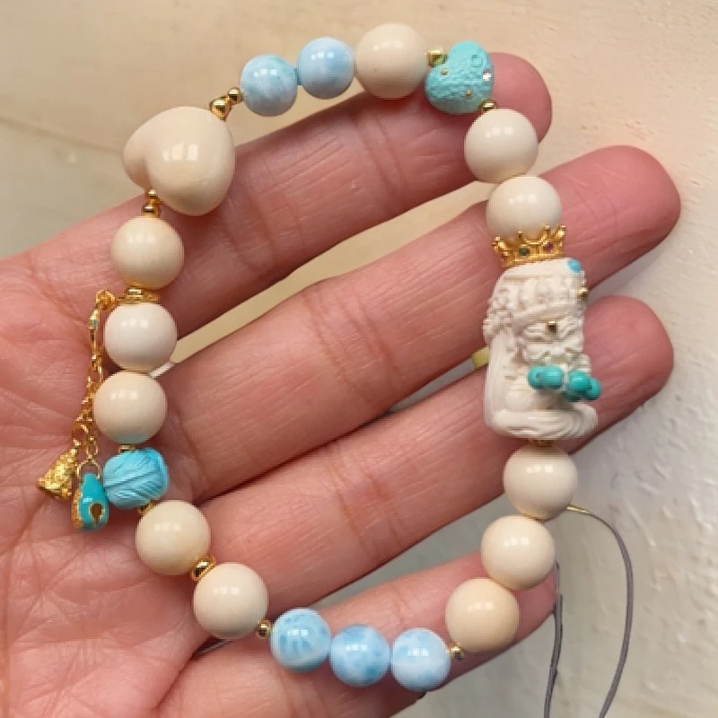 猛犸牙文玩单圈手串