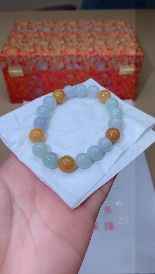 【闪购商品】翡翠颈饰未镶嵌天然A货翡翠手串