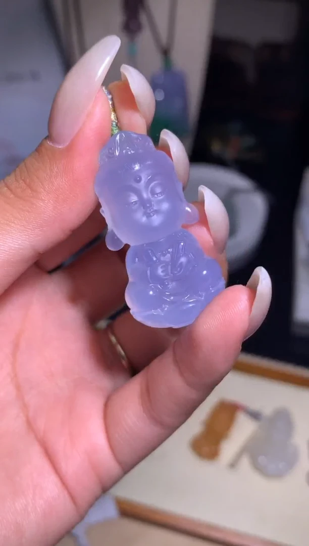 未镶嵌颈饰玛瑙/玉髓文殊宝宝佛