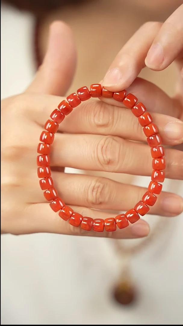 未镶嵌手链南红玛瑙直切单圈16g-199