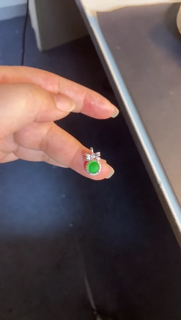 吊坠(不含链)银S925镶嵌翡翠1