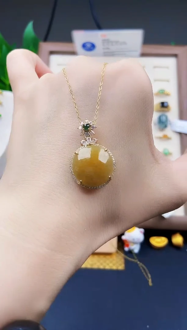 颈饰银S925镶嵌翡翠12