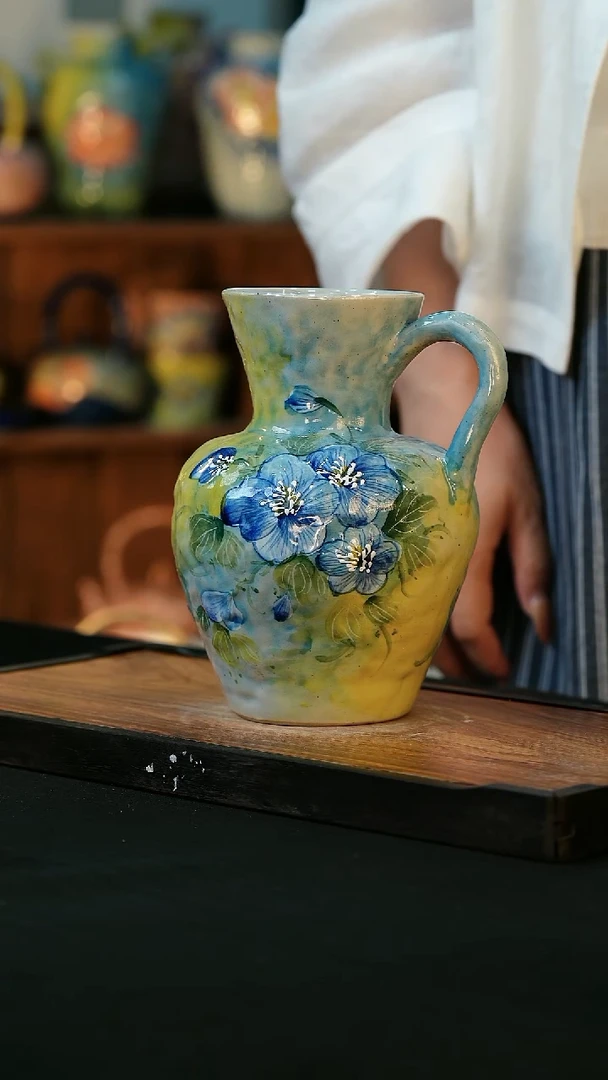 杯手绘心瓷陶瓷浮力