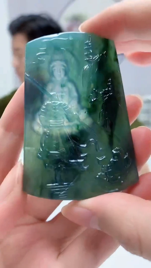 【闪购商品】定制翡翠未镶嵌4917zm-毛货挂件人物48