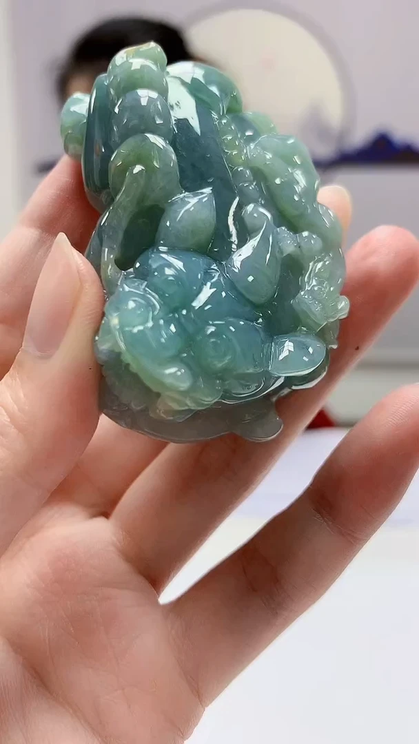 【闪购商品】定制翡翠未镶嵌4902zm-毛货挂件貔貅76