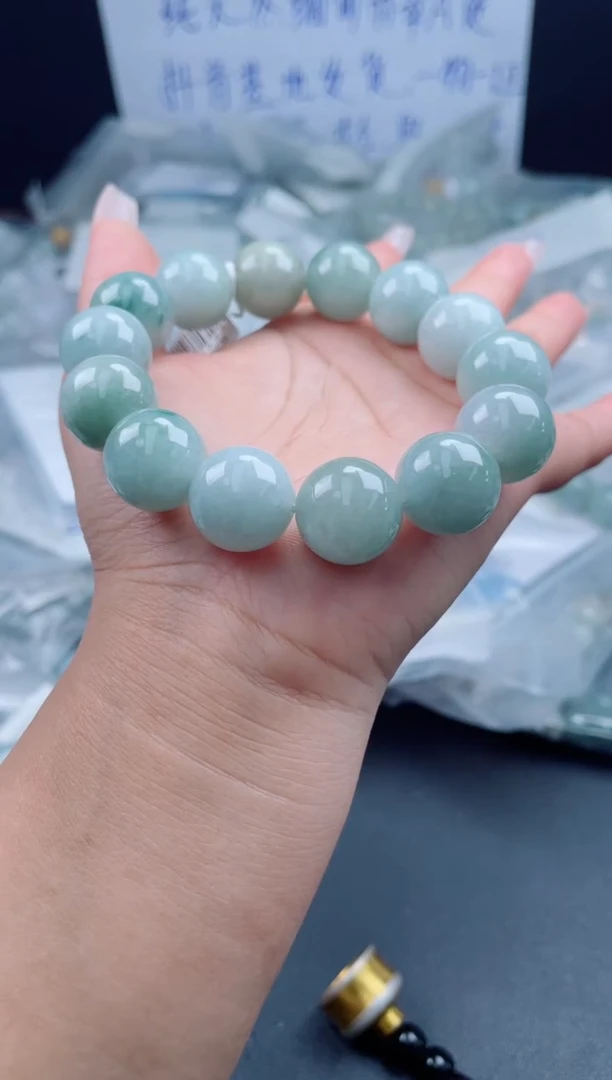 未镶嵌定制翡翠珠串