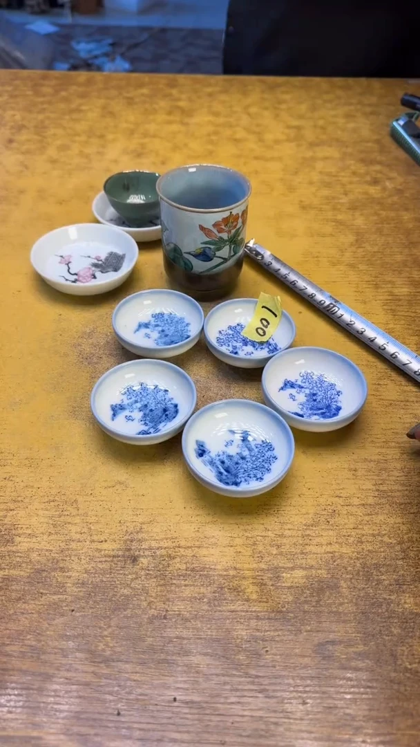 瓷器瓷器瑕疵老破旧100九件