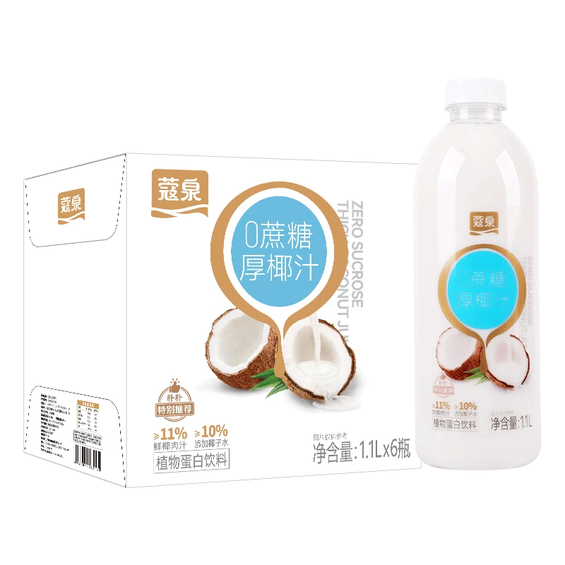蔻泉0蔗糖厚椰汁1.1L*6瓶