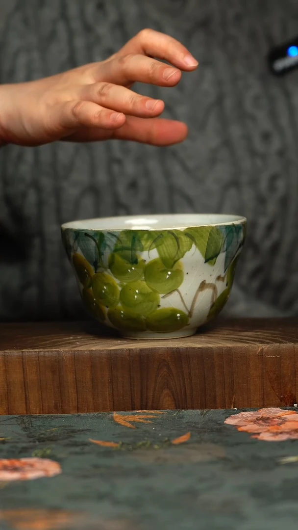 杯釉下彩手工手绘同款陶器