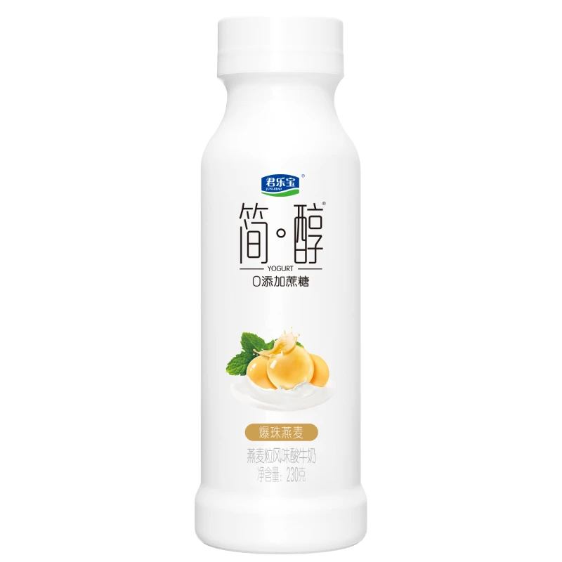 君乐宝 简醇0蔗糖燕麦粒风味酸牛奶230g/瓶 燕麦酸奶爆珠瓶装酸奶