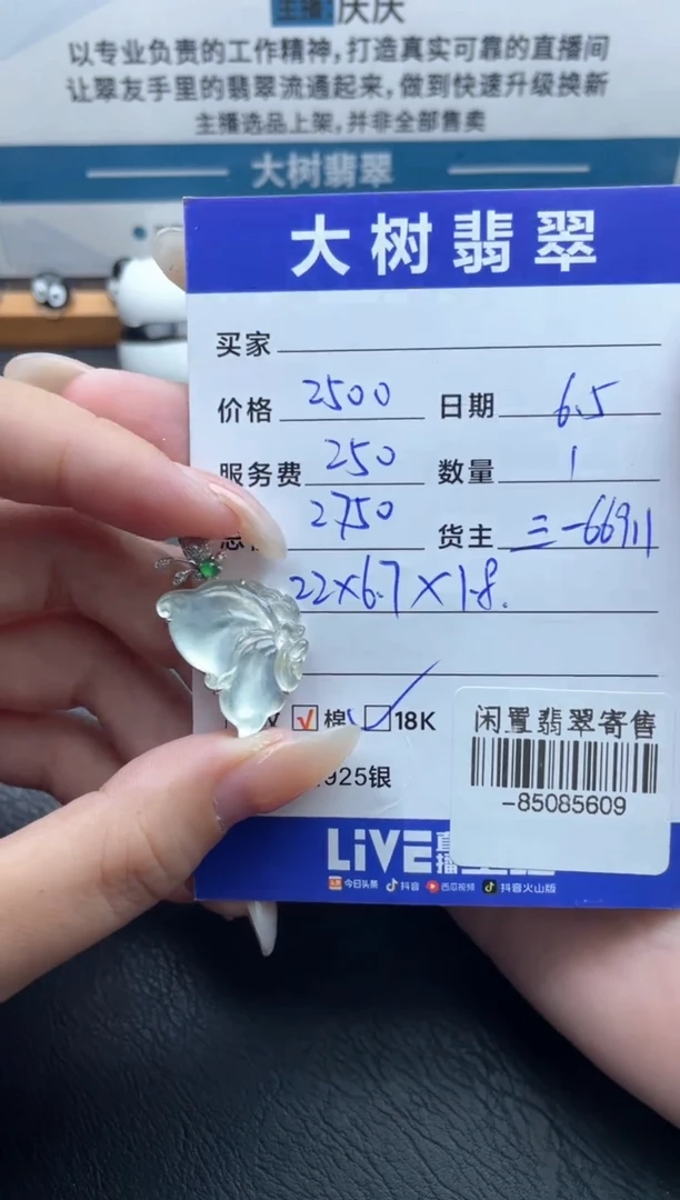 颈饰18K金镶嵌翡翠多人-85085609