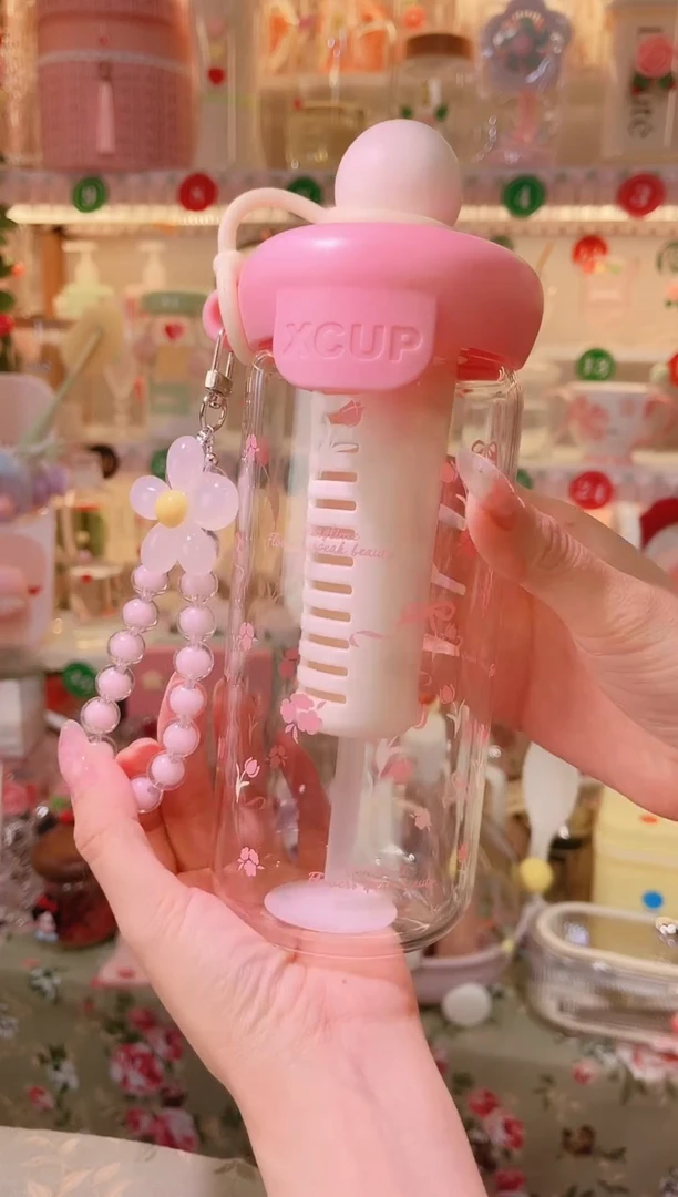 摆件品质好发货快放心拍！吸管杯粉色