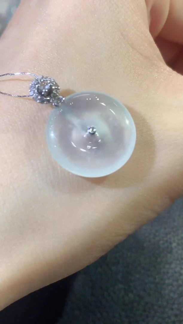 吊坠(不含链)18K金镶嵌翡翠C32翡翠多样性发货一件