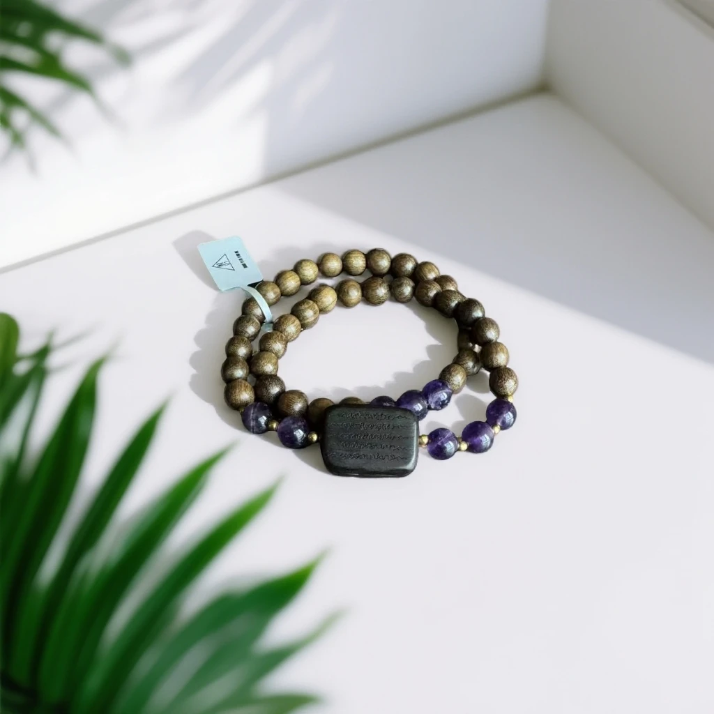 金丝楠阴沉木双圈带经文425【全新带礼袋发货】